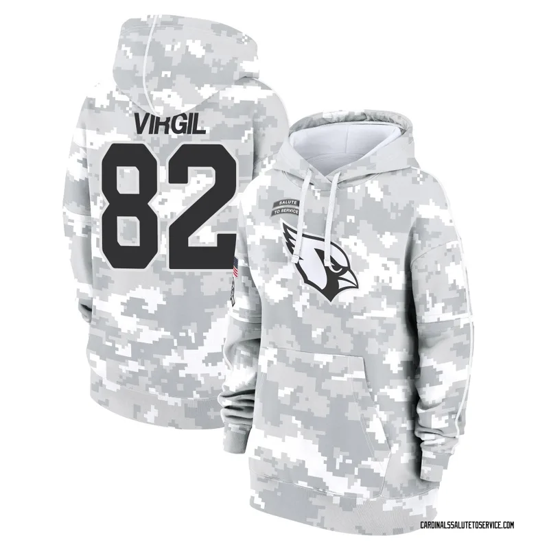 Women's Reggie Virgil Arizona Cardinals Camo Arctic 2024 Salute to Service Club Fleece Pullover Hoodie