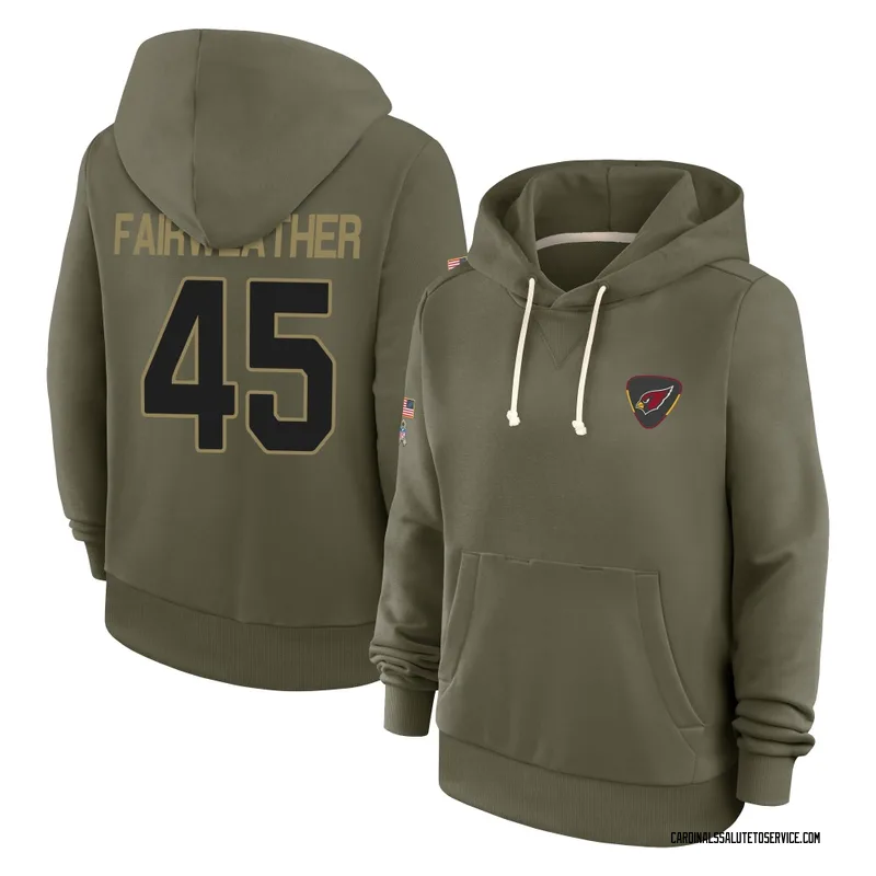 Women's Rivaldo Fairweather Arizona Cardinals Olive 2025 Salute to Service Hoodie