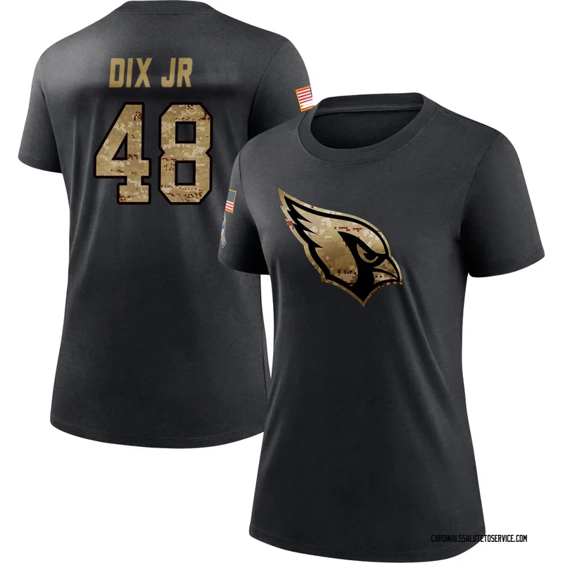 Women's Stephen Dix Jr. Arizona Cardinals Black 2020 Salute To Service Performance T-Shirt