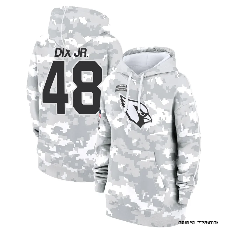 Women's Stephen Dix Jr. Arizona Cardinals Camo Arctic 2024 Salute to Service Club Fleece Pullover Hoodie