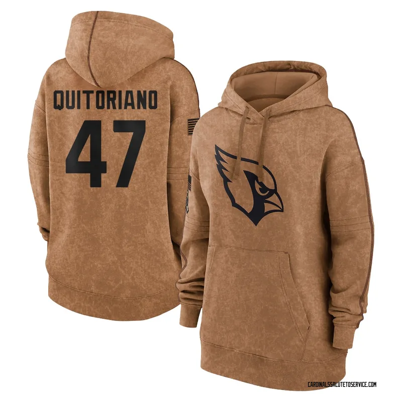 Women's Teagan Quitoriano Arizona Cardinals Brown 2023 Salute To Service Pullover Hoodie