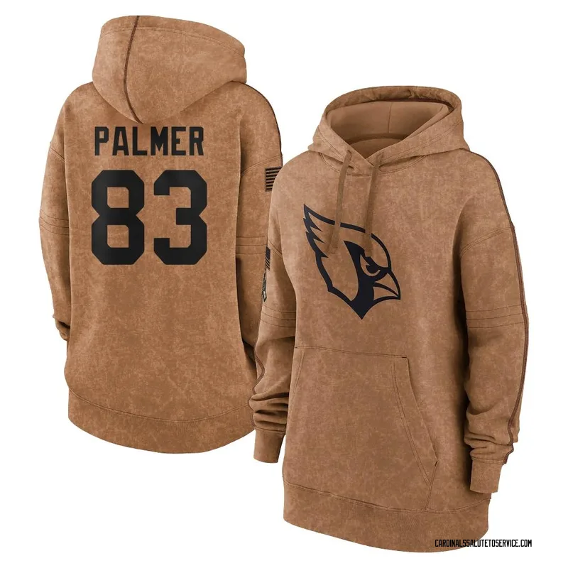 Women's Tejhaun Palmer Arizona Cardinals Brown 2023 Salute To Service Pullover Hoodie