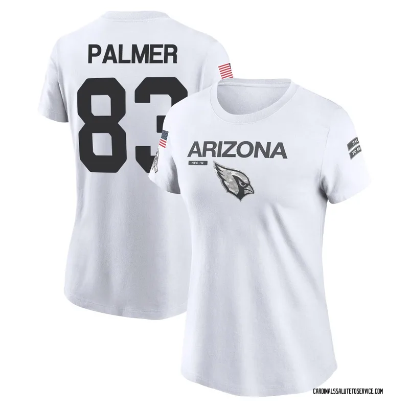 Women's Tejhaun Palmer Arizona Cardinals Legend White 2024 Salute to Service Performance T-Shirt