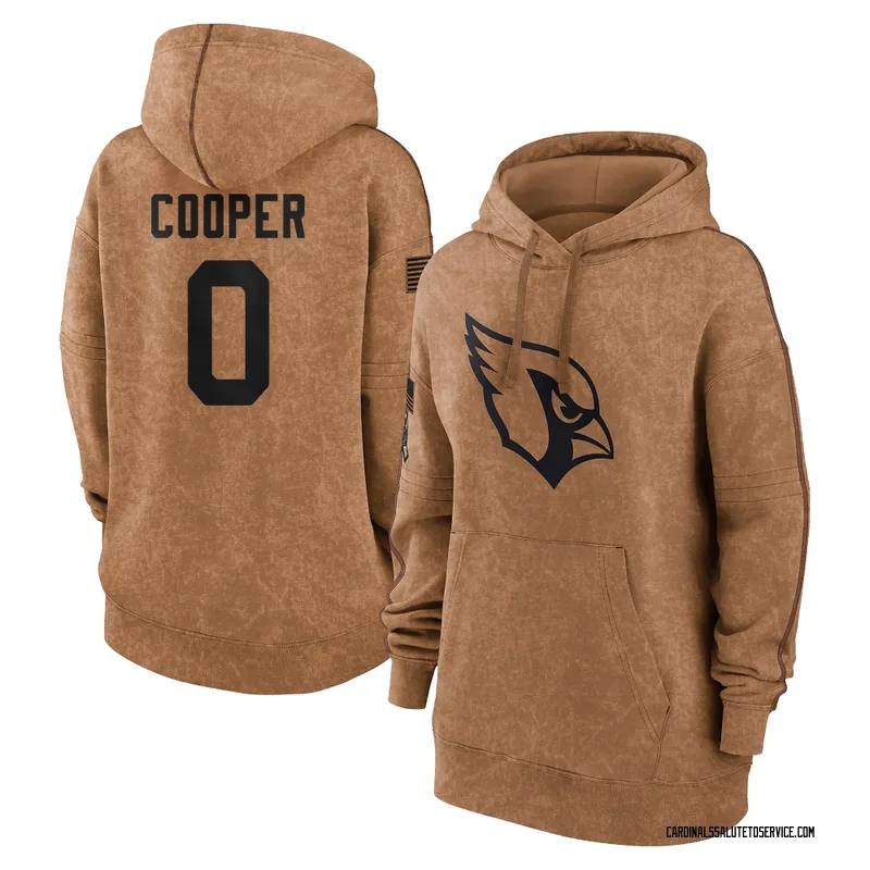 Women's Tyler Cooper Arizona Cardinals Brown 2023 Salute To Service Pullover Hoodie