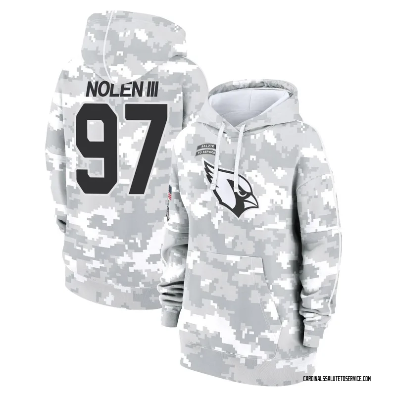 Women's Walter Nolen III Arizona Cardinals Camo Arctic 2024 Salute to Service Club Fleece Pullover Hoodie