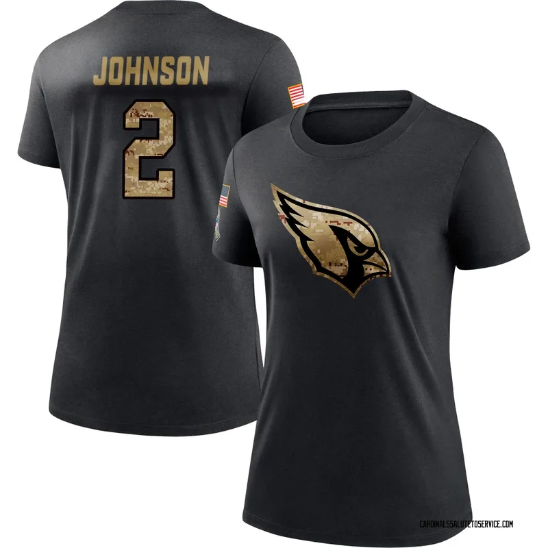 Women's Will Johnson Arizona Cardinals Black 2020 Salute To Service Performance T-Shirt