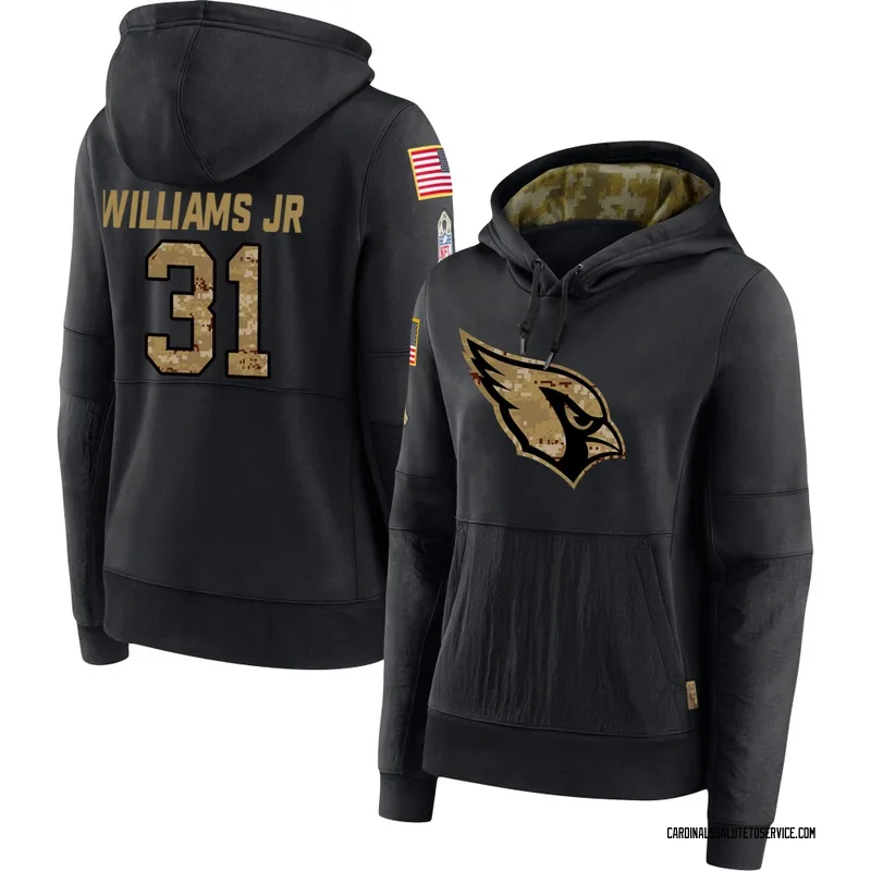 Women's Wydett Williams Jr. Arizona Cardinals Black 2020 Salute to Service Sideline Performance Pullover Hoodie