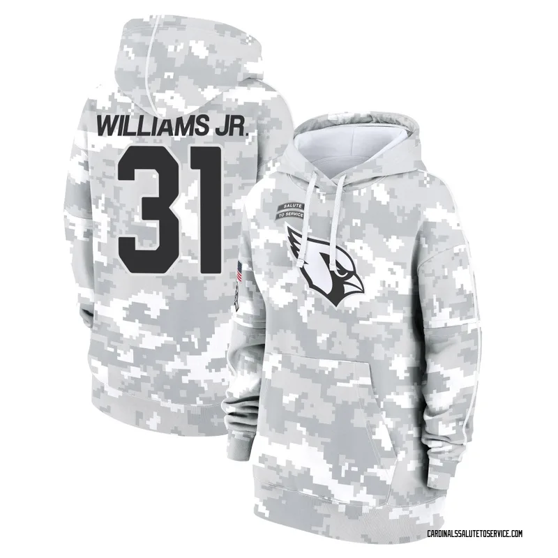 Women's Wydett Williams Jr. Arizona Cardinals Camo Arctic 2024 Salute to Service Club Fleece Pullover Hoodie