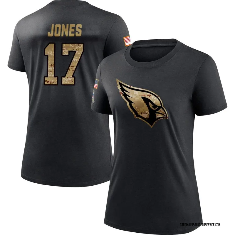Women's Zay Jones Arizona Cardinals Black 2020 Salute To Service Performance T-Shirt