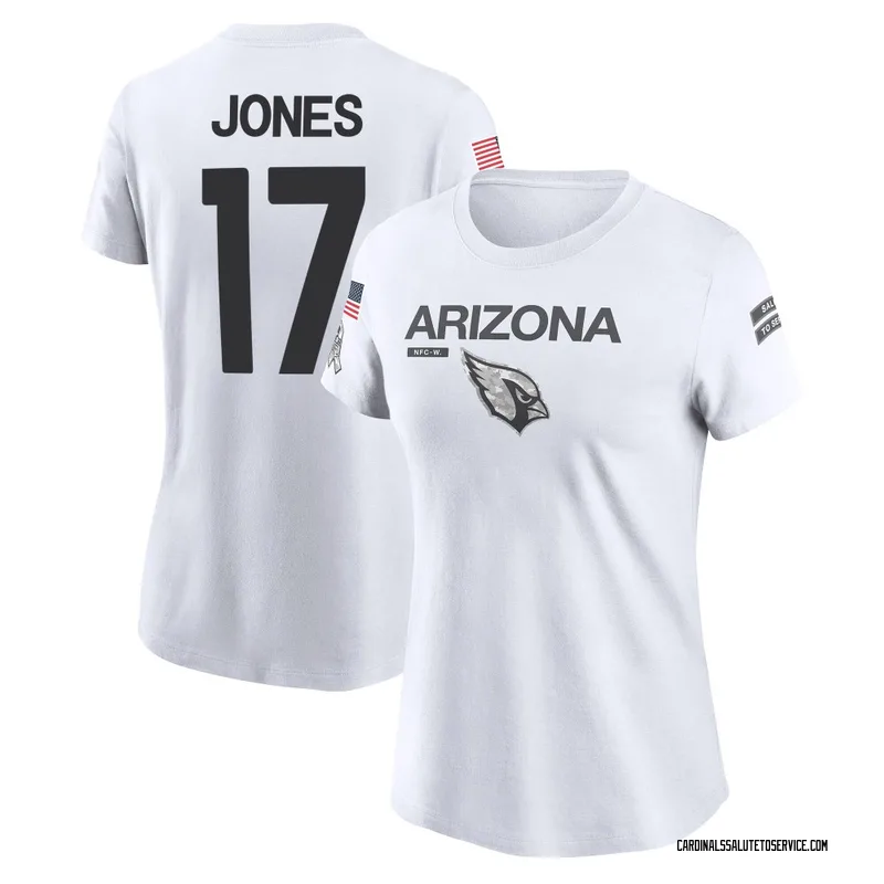 Women's Zay Jones Arizona Cardinals Legend White 2024 Salute to Service Performance T-Shirt