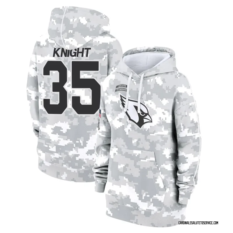 Women's Zonovan Knight Arizona Cardinals Camo Arctic 2024 Salute to Service Club Fleece Pullover Hoodie