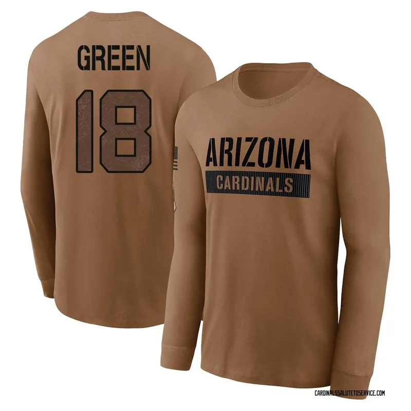 Youth A.J. Green Arizona Cardinals Brown 2023 Salute To Service Long Sleeve T-Shirt