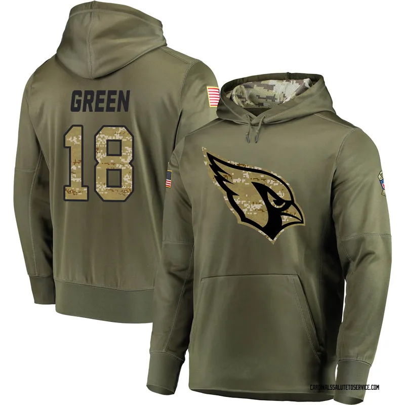 Youth A.J. Green Arizona Cardinals Olive Salute to Service Pullover Hoodie