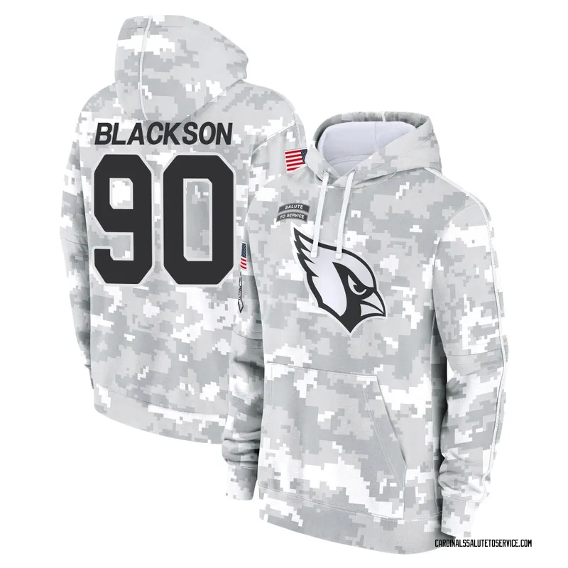 Youth Angelo Blackson Arizona Cardinals Camo Arctic 2024 Salute to Service Club Fleece Pullover Hoodie