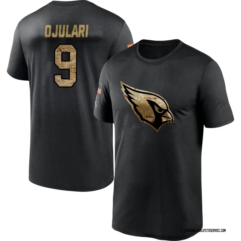 Youth BJ Ojulari Arizona Cardinals Black 2020 Salute To Service Performance T-Shirt