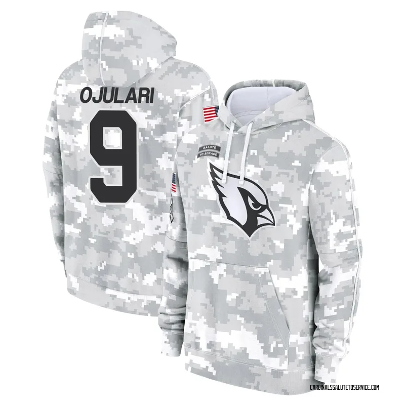 Youth BJ Ojulari Arizona Cardinals Camo Arctic 2024 Salute to Service Club Fleece Pullover Hoodie