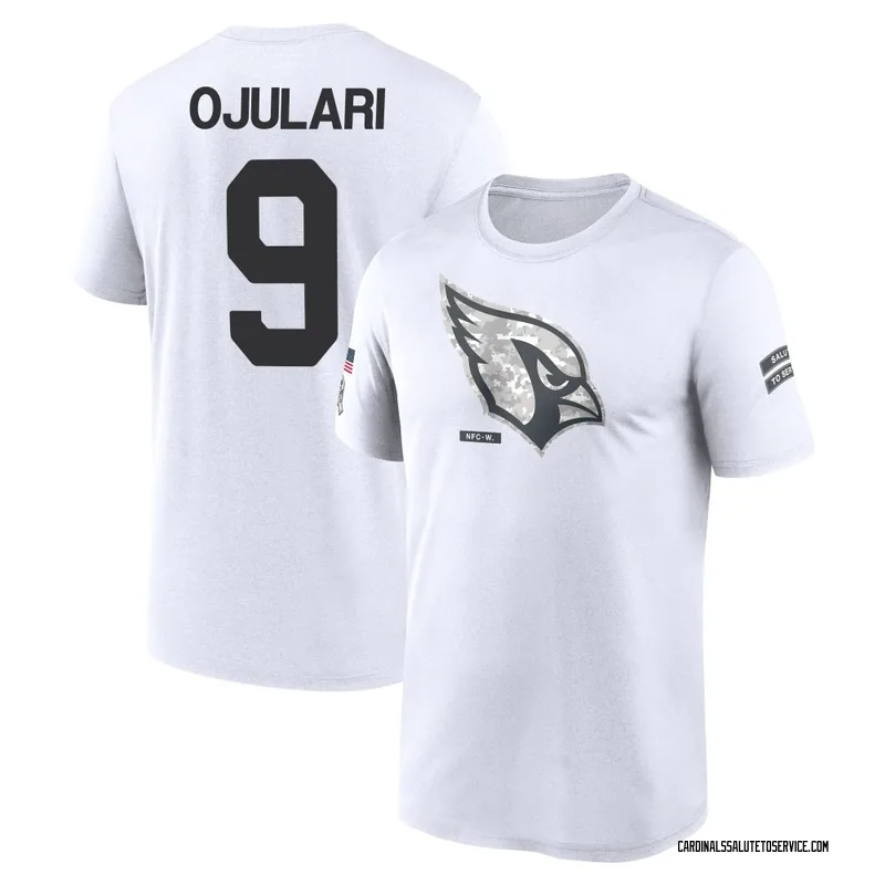 Youth BJ Ojulari Arizona Cardinals Legend White 2024 Salute to Service Performance T-Shirt