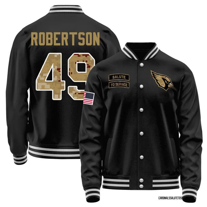 Youth Cameron Robertson Arizona Cardinals Black Salute to Service Sideline Performance Jacket