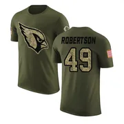 Youth Cameron Robertson Arizona Cardinals Legend Olive Salute to Service T-Shirt
