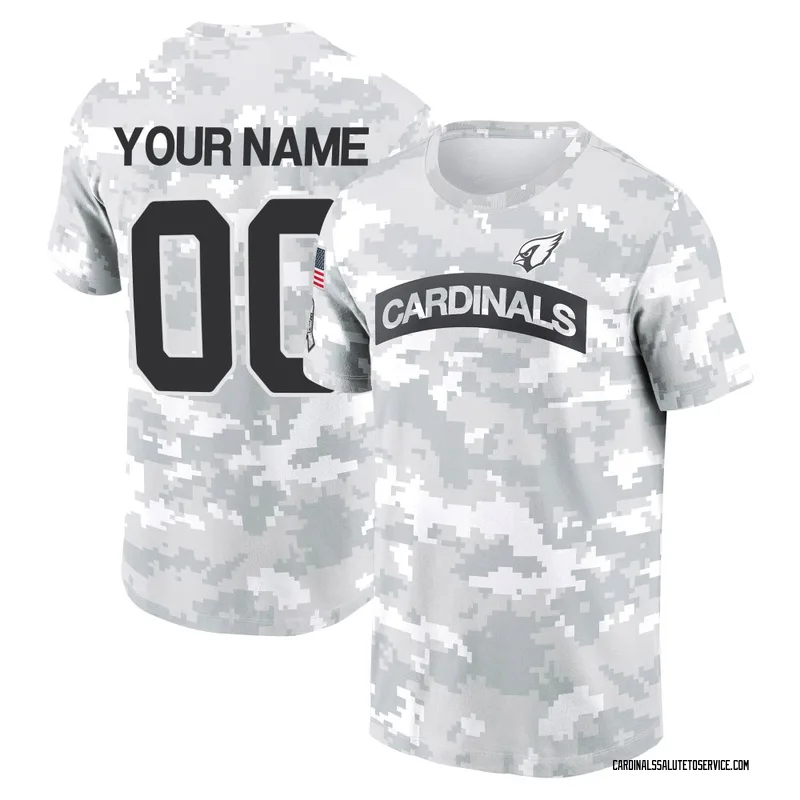Youth Custom Arizona Cardinals Camo Arctic 2024 Salute to Service Performance T-Shirt