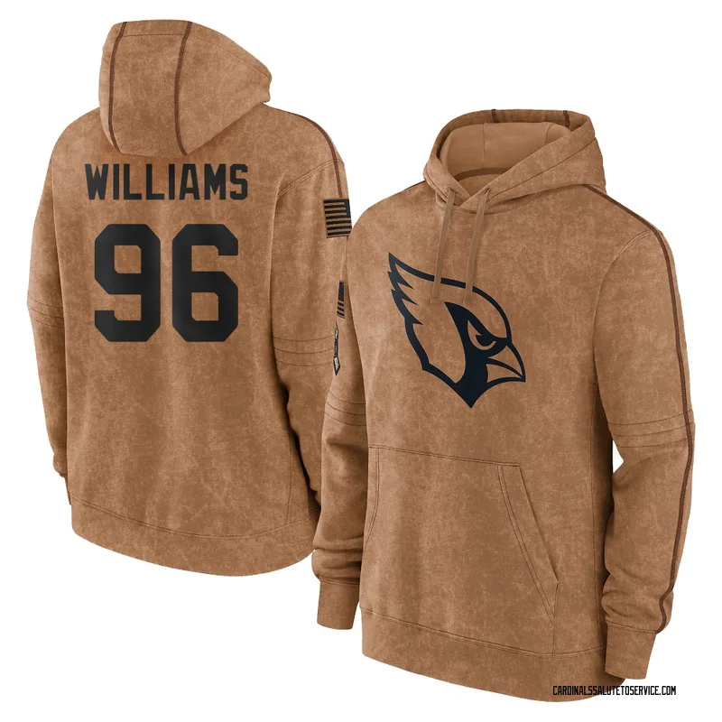 Youth Damonic Williams Arizona Cardinals Brown 2023 Salute To Service Club Pullover Hoodie