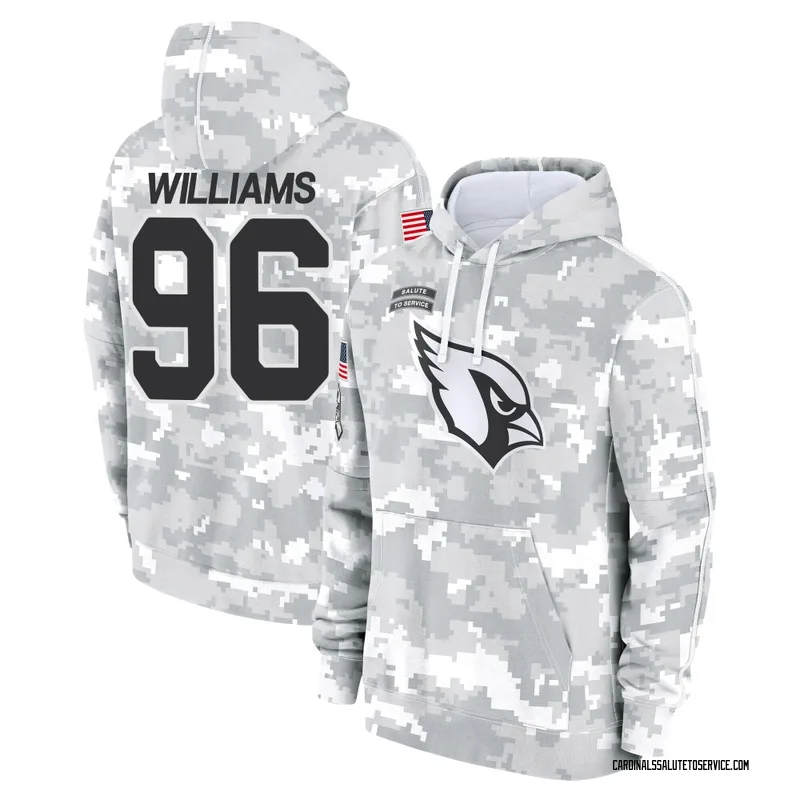 Youth Damonic Williams Arizona Cardinals Camo Arctic 2024 Salute to Service Club Fleece Pullover Hoodie