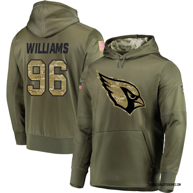Youth Damonic Williams Arizona Cardinals Olive Salute to Service Pullover Hoodie