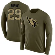 Youth Denzel Burke Arizona Cardinals Legend Olive Salute to Service Sideline Long Sleeve T-Shirt