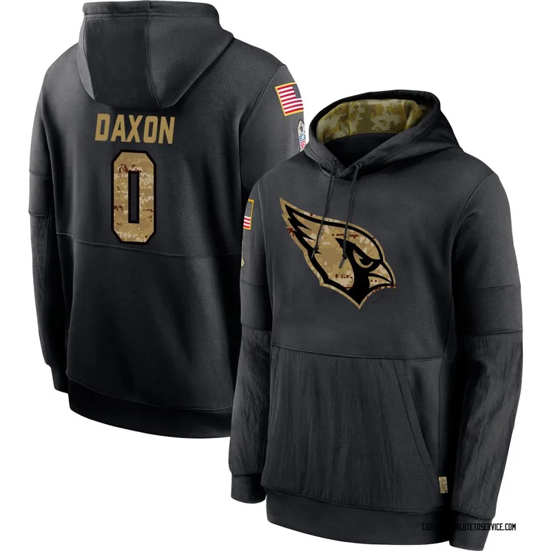 Youth Denzel Daxon Arizona Cardinals Black 2020 Salute to Service Sideline Performance Pullover Hoodie