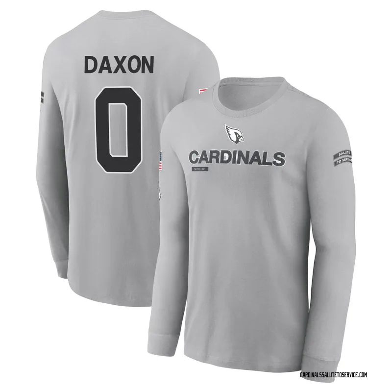 Youth Denzel Daxon Arizona Cardinals Gray 2024 Salute to Service Long Sleeve T-Shirt