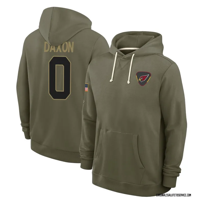 Youth Denzel Daxon Arizona Cardinals Olive 2025 Salute to Service Hoodie
