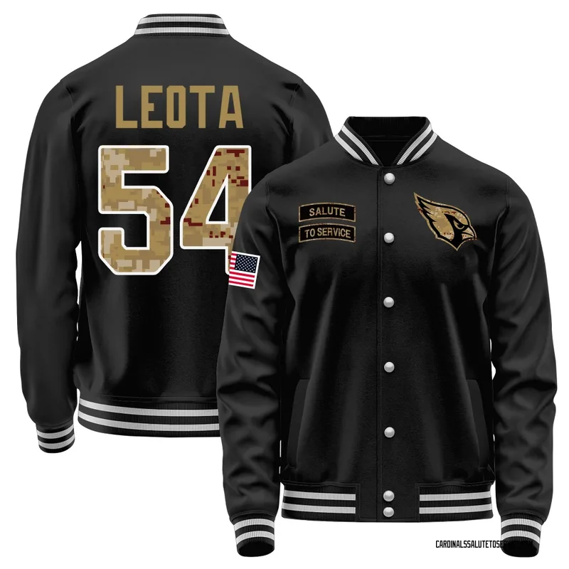 Youth Eku Leota Arizona Cardinals Black Salute to Service Sideline Performance Jacket