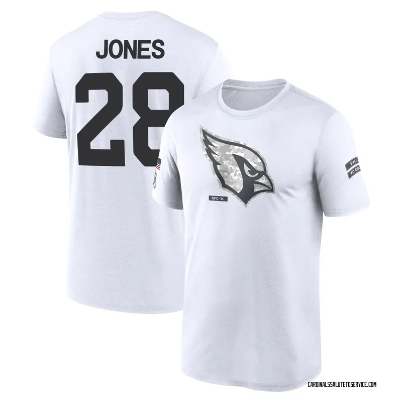 Youth Elijah Jones Arizona Cardinals Legend White 2024 Salute to Service Performance T-Shirt
