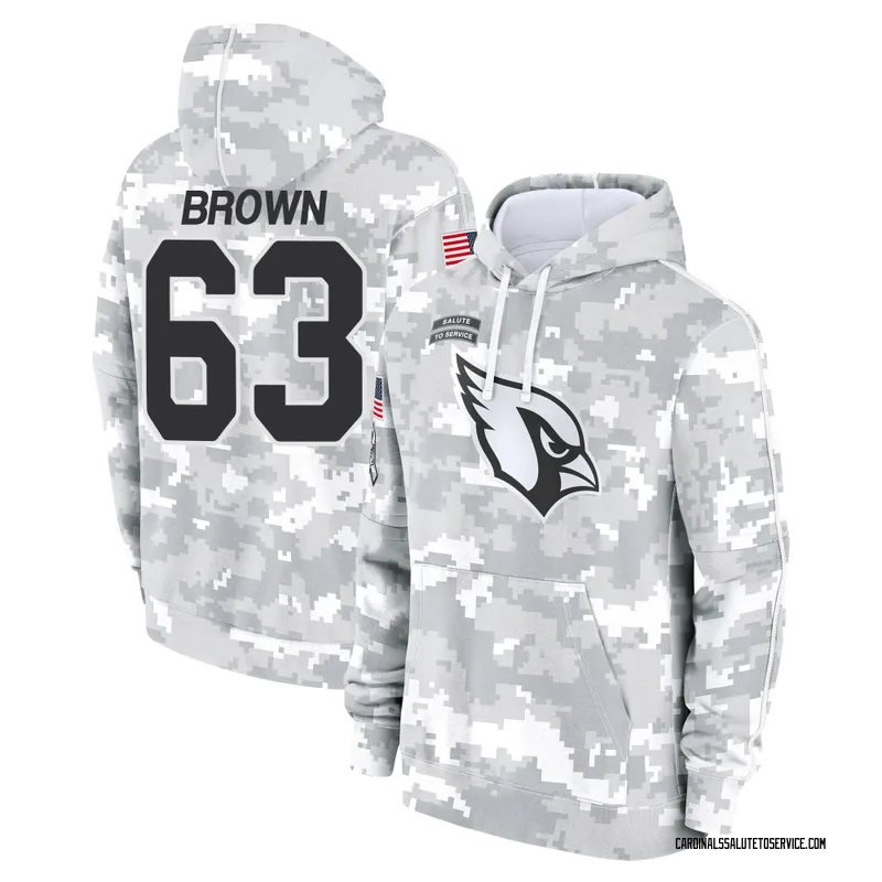 Youth Evan Brown Arizona Cardinals Camo Arctic 2024 Salute to Service Club Fleece Pullover Hoodie