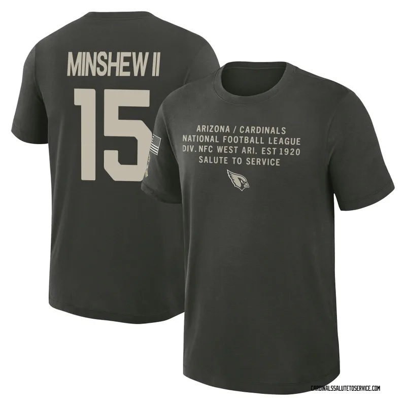 Youth Gardner Minshew II Arizona Cardinals Green Dark/ 2025 Salute to Service Sideline Slub T-Shirt
