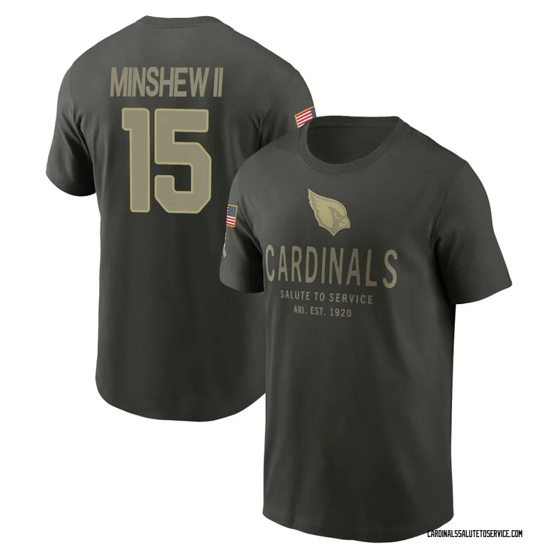 Youth Gardner Minshew II Arizona Cardinals Green Forest/ 2025 Salute to Service Sideline Primary Edge T-Shirt