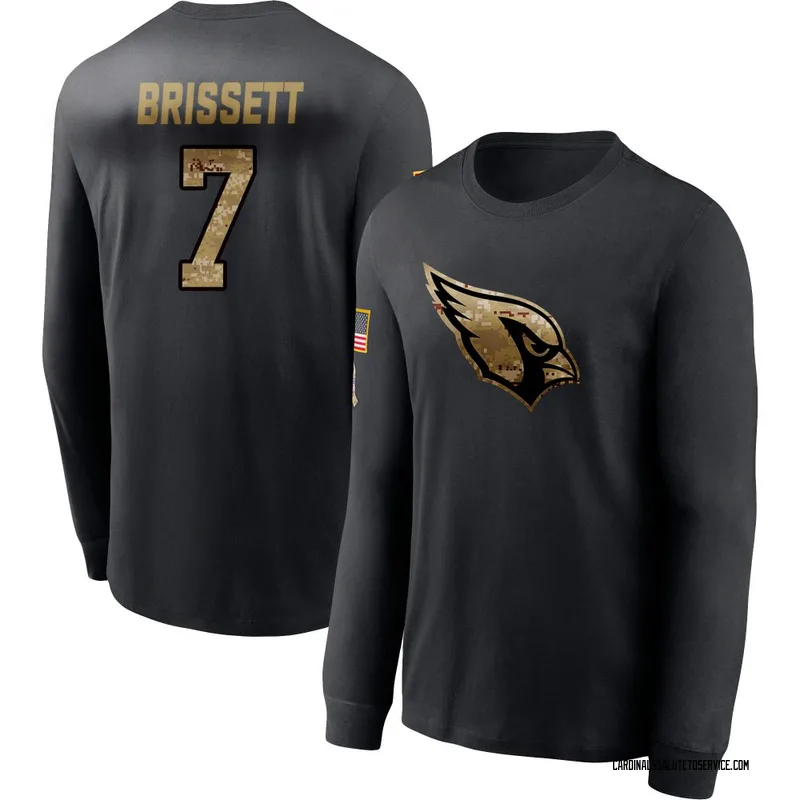 Youth Jacoby Brissett Arizona Cardinals Black 2020 Salute To Service Sideline Performance Long Sleeve T-Shirt