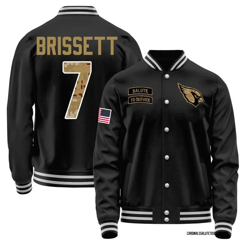Youth Jacoby Brissett Arizona Cardinals Black Salute to Service Sideline Performance Jacket