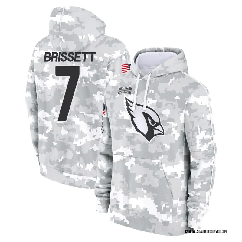 Youth Jacoby Brissett Arizona Cardinals Camo Arctic 2024 Salute to Service Club Fleece Pullover Hoodie
