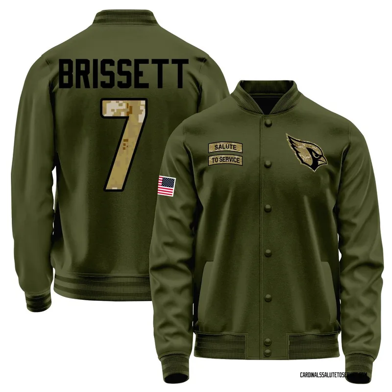 Youth Jacoby Brissett Arizona Cardinals Olive Salute to Service Sideline Performance Jacket