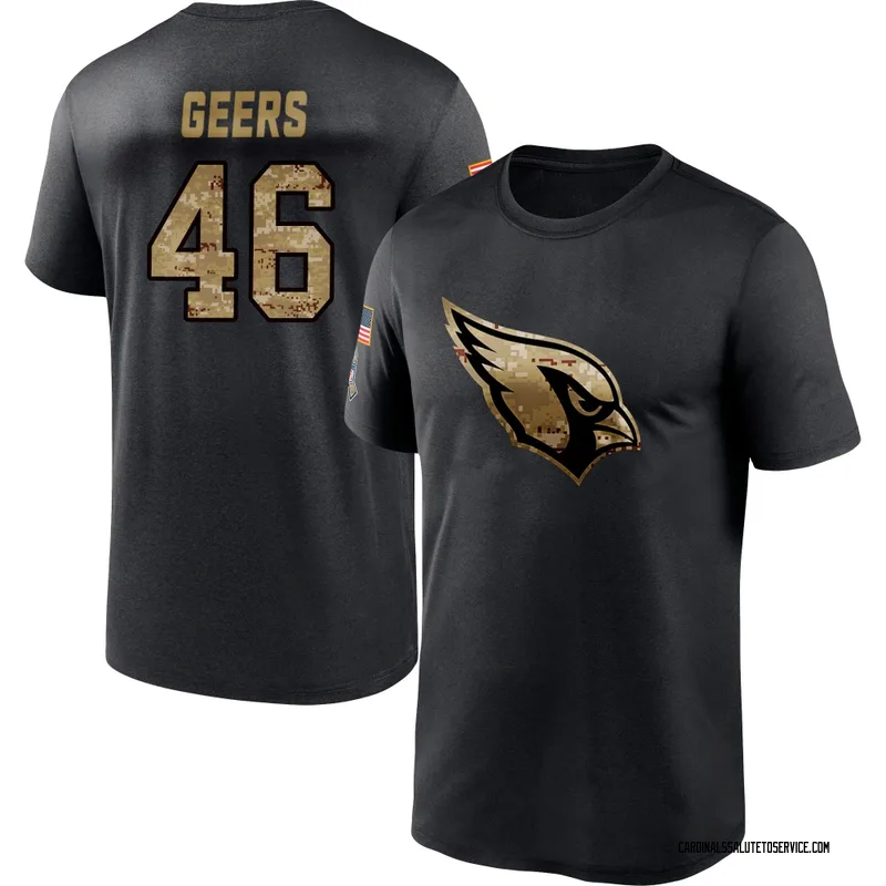 Youth Jameson Geers Arizona Cardinals Black 2020 Salute To Service Performance T-Shirt