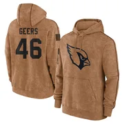 Youth Jameson Geers Arizona Cardinals Brown 2023 Salute To Service Club Pullover Hoodie