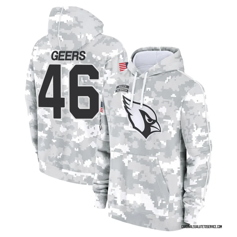 Youth Jameson Geers Arizona Cardinals Camo Arctic 2024 Salute to Service Club Fleece Pullover Hoodie