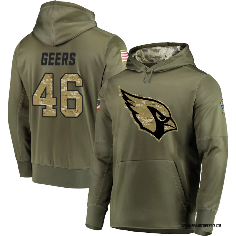 Youth Jameson Geers Arizona Cardinals Olive Salute to Service Pullover Hoodie