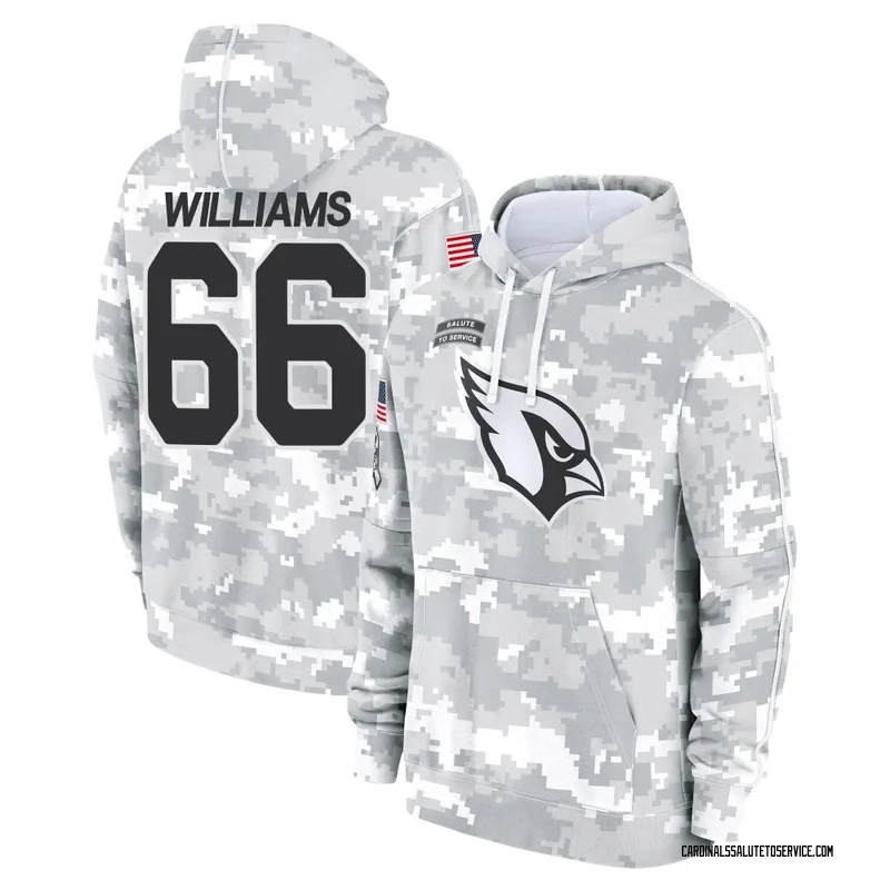 Youth Jayden Williams Arizona Cardinals Camo Arctic 2024 Salute to Service Club Fleece Pullover Hoodie