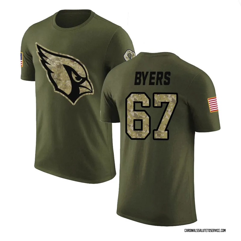 Youth Jeremiah Byers Arizona Cardinals Legend Olive Salute to Service T-Shirt