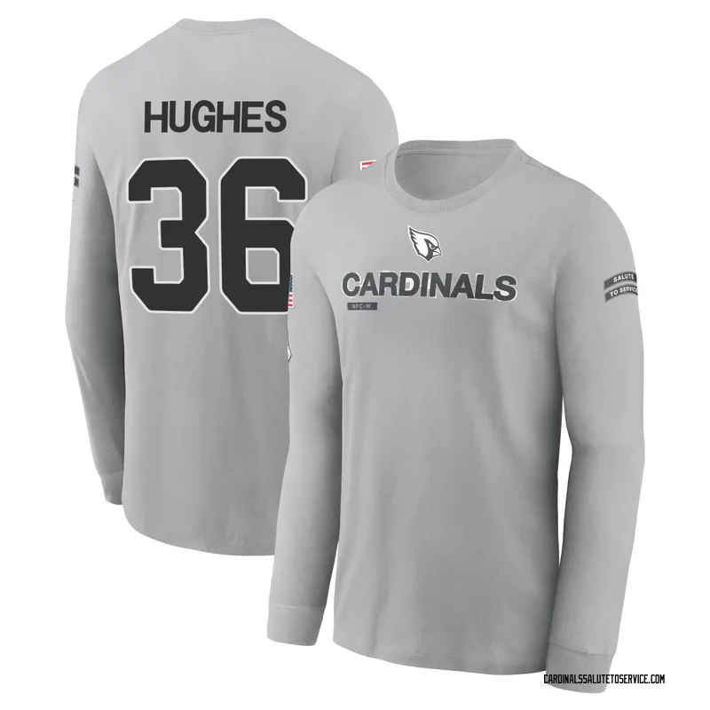 Youth JuJu Hughes Arizona Cardinals Gray 2024 Salute to Service Long Sleeve T-Shirt