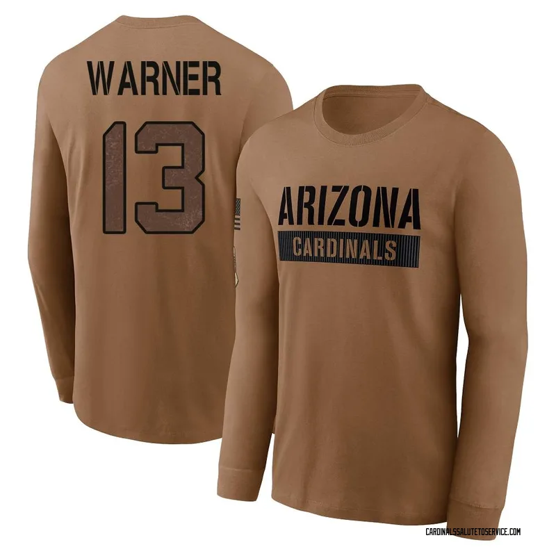 Youth Kurt Warner Arizona Cardinals Brown 2023 Salute To Service Long Sleeve T-Shirt