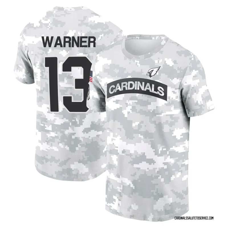 Youth Kurt Warner Arizona Cardinals Camo Arctic 2024 Salute to Service Performance T-Shirt