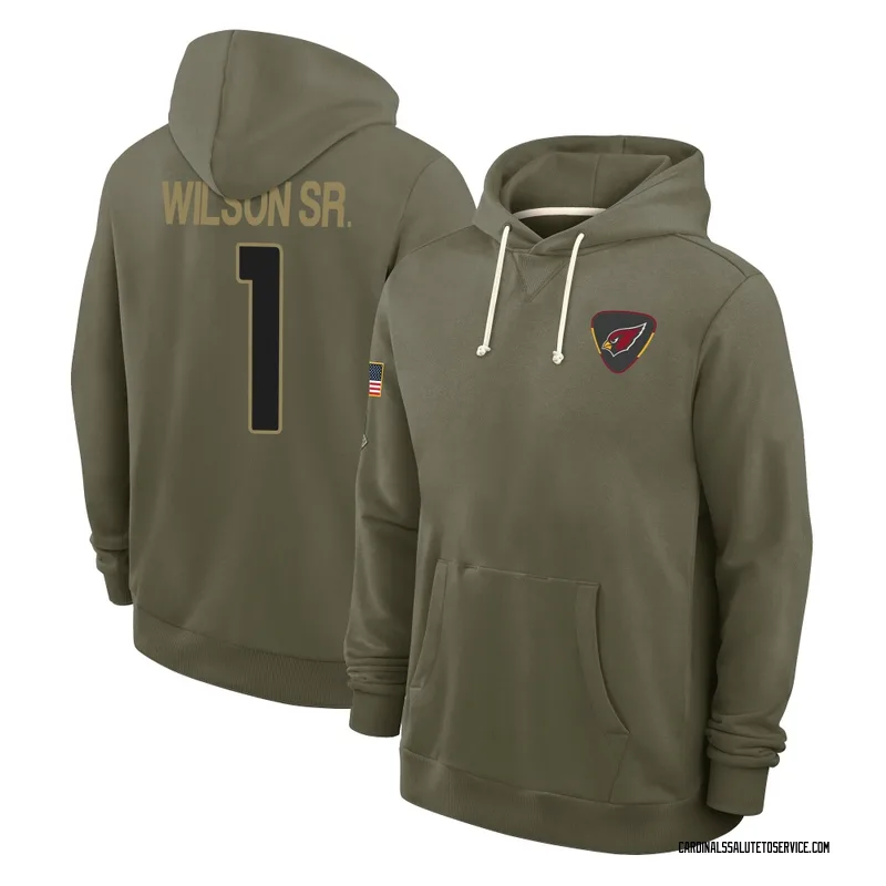 Youth Mack Wilson Sr. Arizona Cardinals Olive 2025 Salute to Service Hoodie